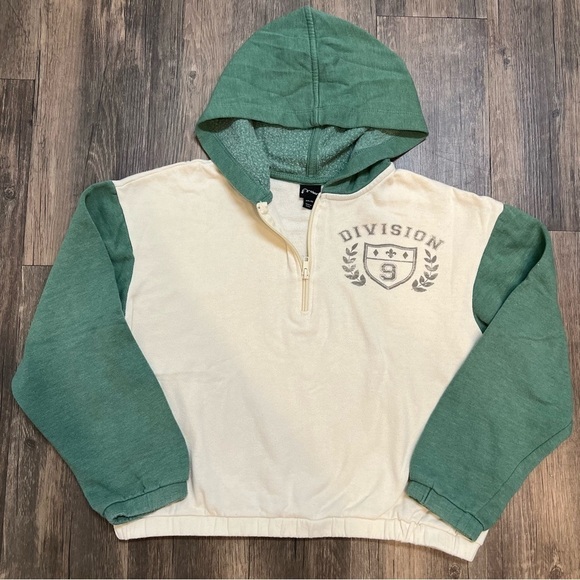 Girls Art Class Hoodie Sweatshirt Green Cream Front Pockets Size XXL /18 - Picture 6 of 9